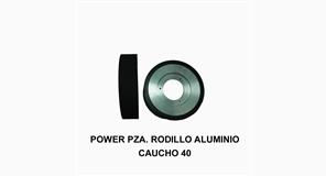 POWER PZA. RODILLO ALUMINIO CAUCHO 40